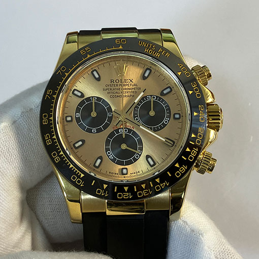 メンズ腕時計 ロレックスコピー最新作 デイトナ 116518LN シャンパン/ブラック スモセコ  インダイヤル